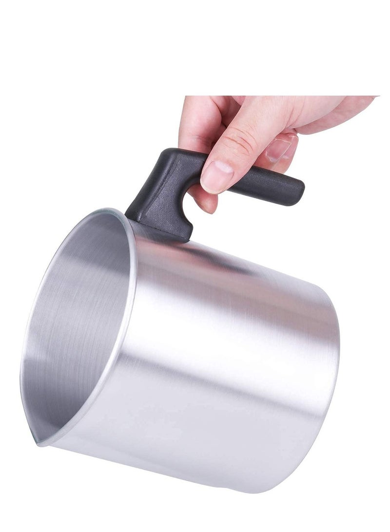 Excefore Candle Melting Pot,2 Pounds DIY Candle Making Kits, Aluminum Construction Pouring Pitcher for Candle Making, Wax Melting Pot with Heat-Resisting Handle& Pouring Spout  - Image 4