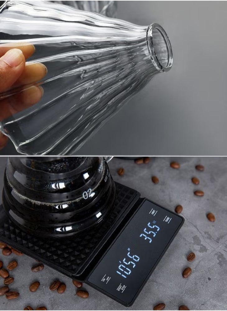 EXCLIFE - 6-Pieces V60 Coffee Set Pour Over Drip Coffee Maker Set Specialized V60 Kit - Image 1