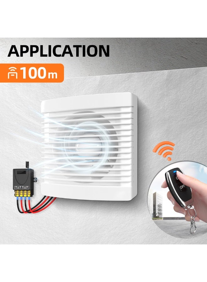 Battery Powered Wireless Light Switch Kit Remote Control Switch No Wiring Needed Stable RF433 Signal 30m Range for Home Bedroom Bathroom - Image 4