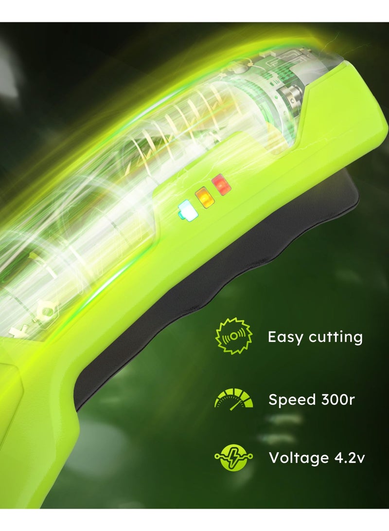 WALALLA Cordless Electric Scissors Rechargeable - Safety Lock Cardboard & Fabric Cutter with 2 Blades, 1500mAh, LED Light - Lightweight DIY Cutting Tool - Image 2