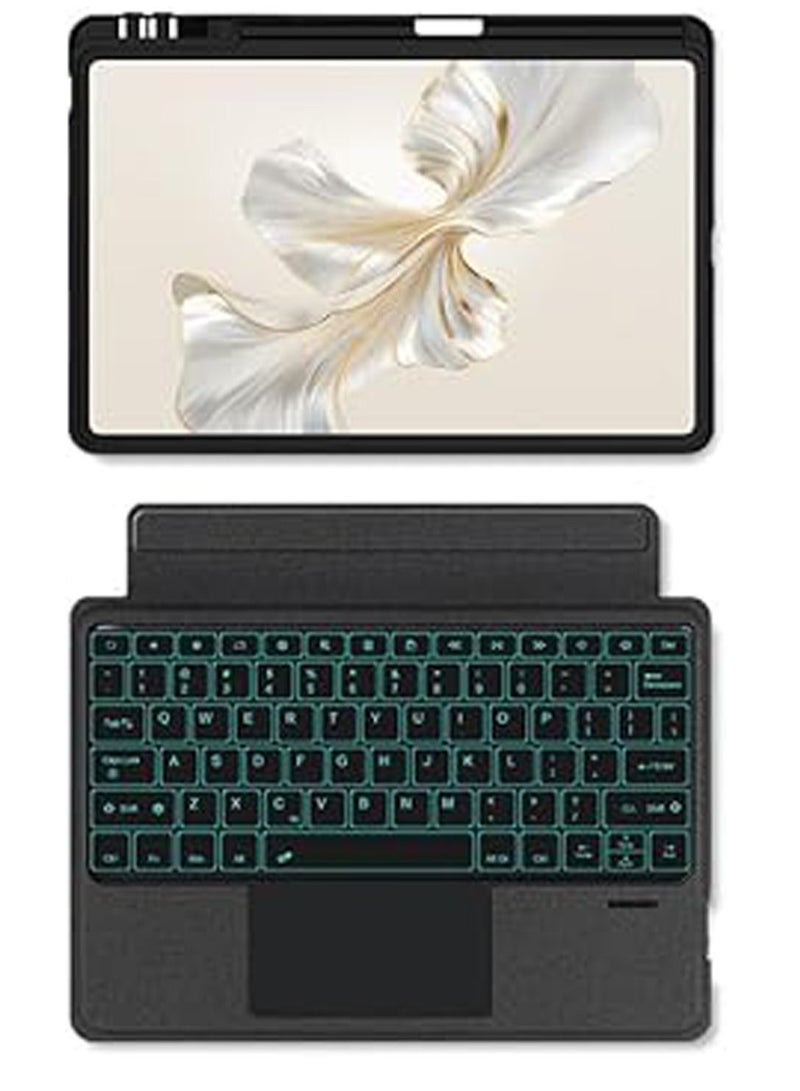 Removable Backlight Keyboard Case Compatible with Honor Pad 9 Pro 12.1 inch 2024 ROD-W09 Magic Bluetooth Keyboard Holster for Honor Pad 9 Pro - Image 2
