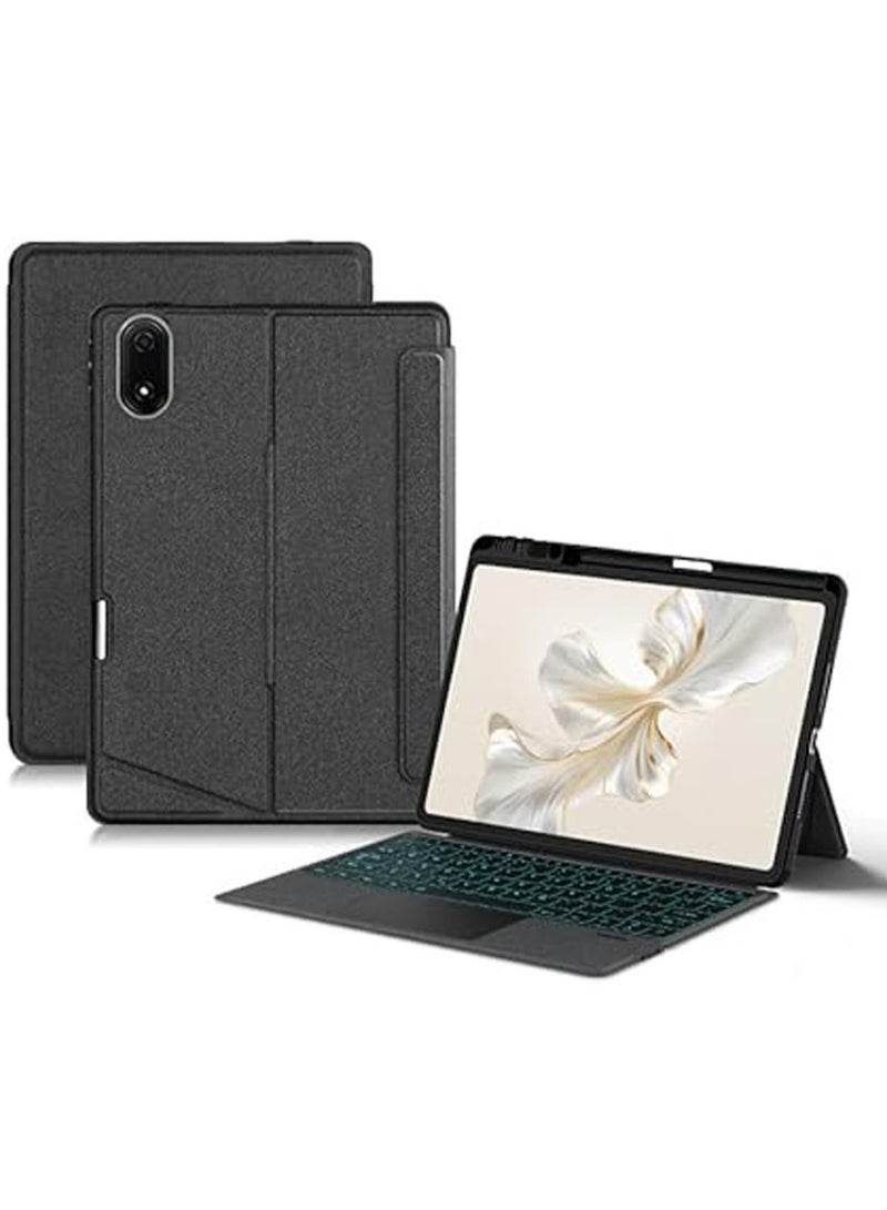 Removable Backlight Keyboard Case Compatible with Honor Pad 9 Pro 12.1 inch 2024 ROD-W09 Magic Bluetooth Keyboard Holster for Honor Pad 9 Pro - Image 1
