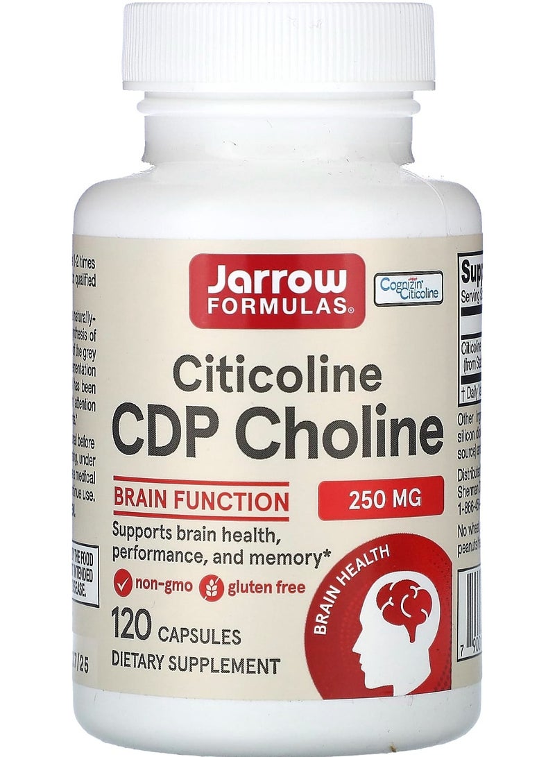jarrow formulas Citicoline, CDP Choline, 250 mg, 120 Capsules