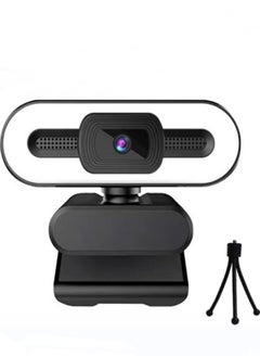 YUNSYE 2 K Gaming Webcam with Ring Light 30 FPS Web Camera with Microphone-HDR-Enabled-HD Auto Light Correction Web Cam with Adjustable FOV, for Teams, Zoom, PC/Laptop/Mac/Desktop  - Image 1