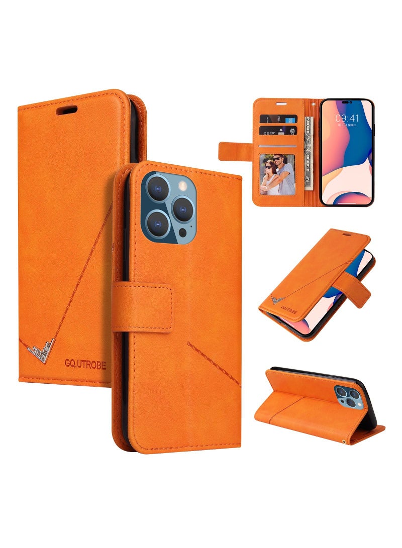 Suteni Flip Cover Leather Protective Hidden Card Slots Phone Case for iPhone  - Image 2