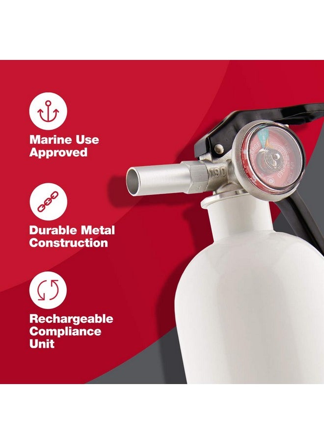 FIRST ALERT FIRST ALERT AUTOMAR10 Car and Marine Fire Extinguisher, FE10GR, UL RATED 10-B:C, White, 1-Pack  - Image 2