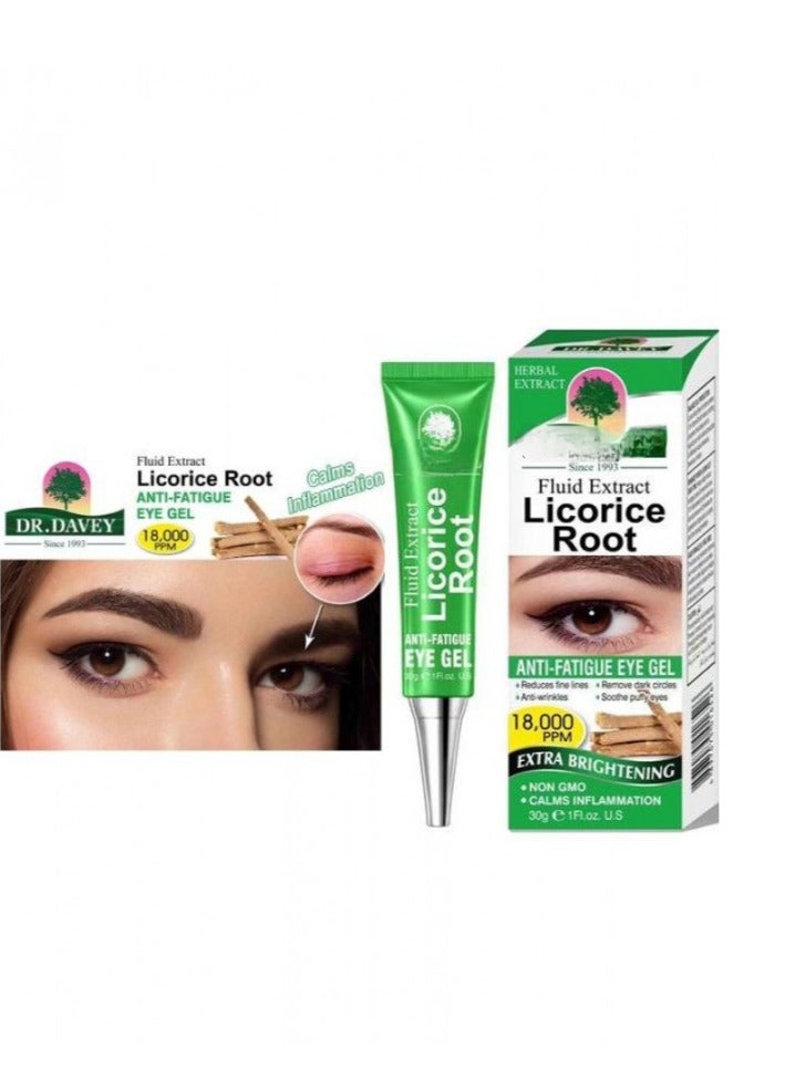 Generic Under eye gel licorice root for skin care Formulated to care for the delicate area around the eyes Effectively removes swelling, dark circles, fine wrinkles and the effects of stress It tightens and r  - Image 1