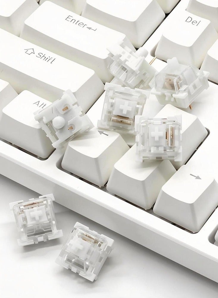 general White Silent Switch 3-Pin Linear Tactile Clicky Switches Mechanical Keyboard Low-Noise RGB Gaming Axles - Image 5