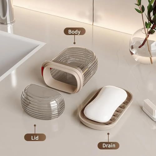 iSTAR Plastic Travel Soap Box - Transparent Waterproof Portable Soap Dish Box for Travel, Camping & Outdoor, Leakproof Soap Box Case with Lid Draining Soap Bar Holder Dish Container (Set of 2 Pcs) - Image 3