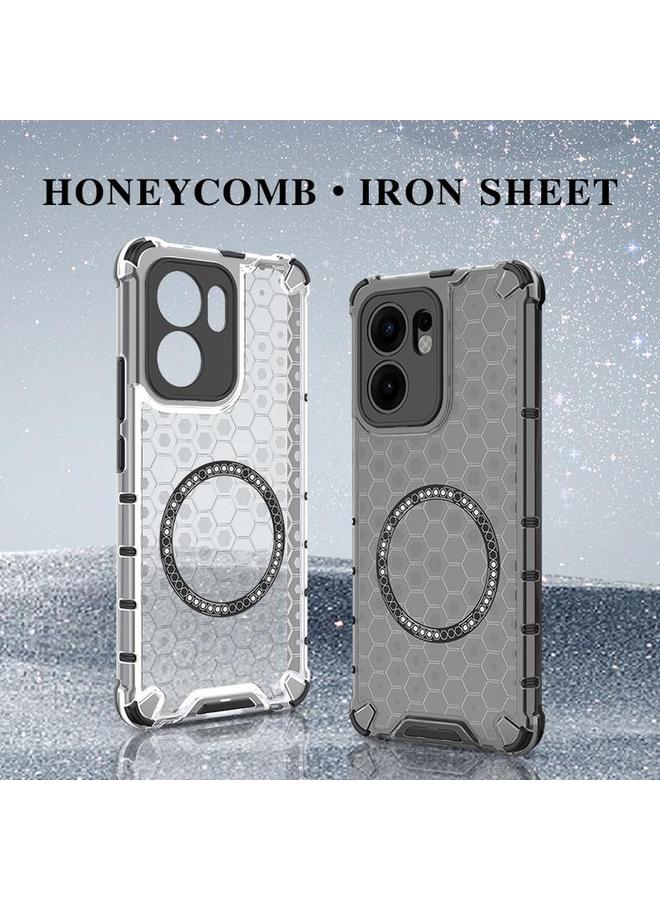 S-TOP Case For OPPO Reno13 F 5G Global Honeycomb Magnetic Ring Shockproof Phone Case - Image 2