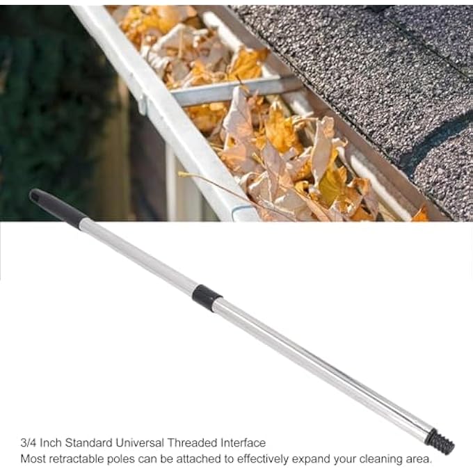 ALUMINUM ALLOY GUTTER CLEANER POLE 2‑8.2FT STRETCHABLE EXTENSION, AVOID LADDER WITH ROOFING TOOL POLE FOR HOMES, VILLAS, WAREHOUSES, WORKSHOPS - Image 3