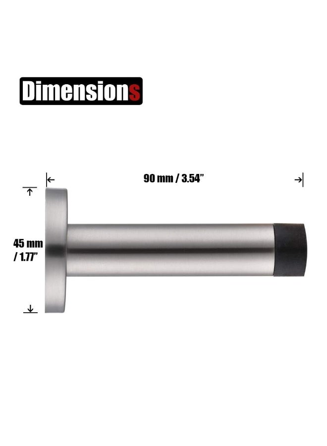 Matte Black 304 Stainless Steel Door Stopper Wall Protector, 2 Pack - Image 2