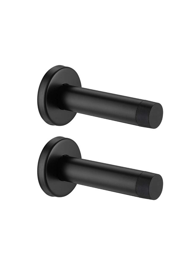 Matte Black 304 Stainless Steel Door Stopper Wall Protector, 2 Pack - Image 1