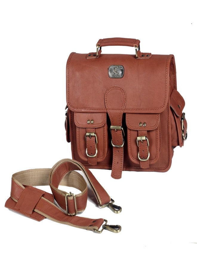 cuero Leather Messenger Bag for Men & Women, 12 Inch Laptop Crossbody, Vintage Handmade Leather Unisex Shoulder Satchel Bag, Full Grain Business Briefcase for iPad/Office/Work/Travel - Brown - Image 5