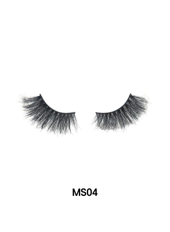 Laflare 3D SILK MINK MAX VOLUME Premium Faux Mink 25mm Extra Long Eyelashes Cat Eyes Wispy Fluffy Soft as Mink Multilayered Dramatic Volume False Lashes  (LFMSMS04) - Image 3