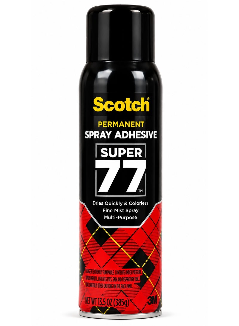 Scotch Super 77 Permanent Spray Adhesive 385g Multi-Purpose Fast Drying Strong Bond - Image 2