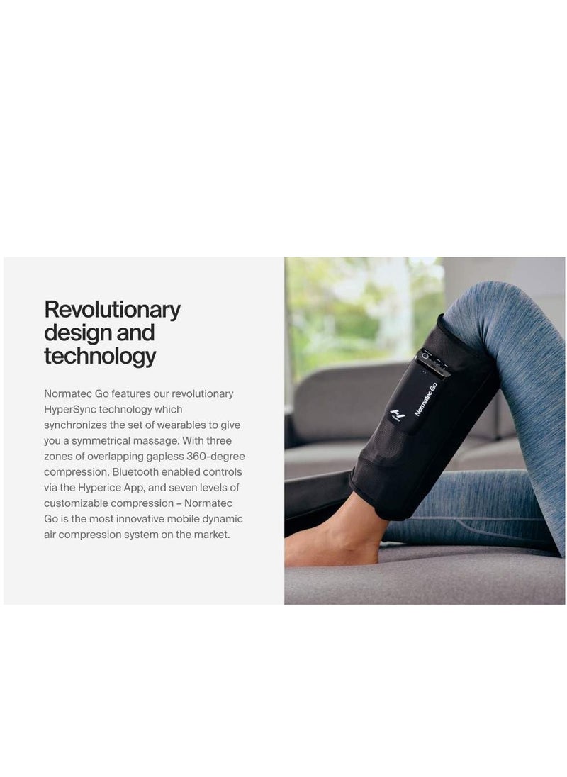 HYPERICE - Hyperice Normatec Go Calf - Recovery System with Patented Dynamic Compression Massage Technology - Targeted Relief for Pain and Inflammation - FSA-HSA Approved - Image 1