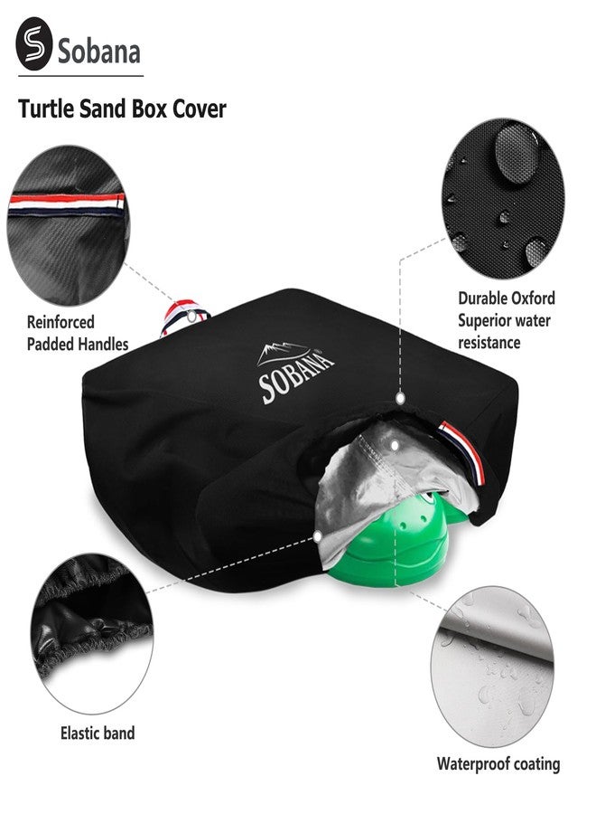 Sobana Waterproof Cover for Turtle Sand Box,Dust Proof Anti-UV Outdoor Turtle Kids Sand Box Cover(Cover only,Black) - Image 4