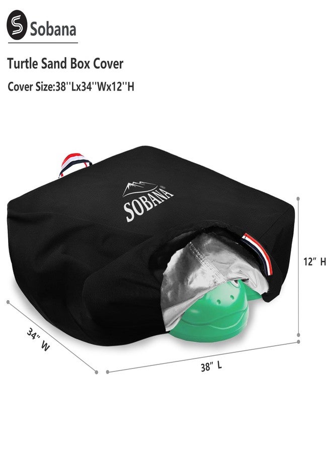 Sobana Waterproof Cover for Turtle Sand Box,Dust Proof Anti-UV Outdoor Turtle Kids Sand Box Cover(Cover only,Black) - Image 2