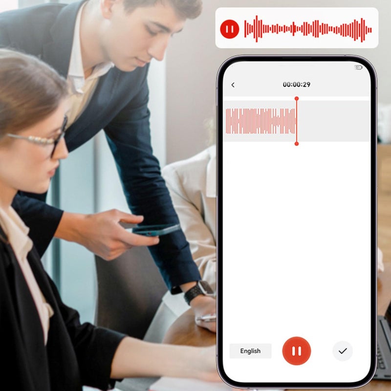16GB AI Voice Recorder Real Time Transcription 112 Language Translation Meeting Assistant - Image 4