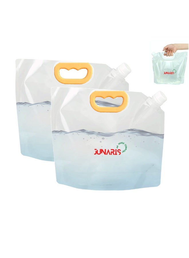 جوناريس حقيبة مياه محمولة سعة 3.5 لتر للسفر | حقيبة مياه قابلة للطي (عبوة من قطعتين) - خفيفة الوزن، مانعة للتسرب، وقابلة لإعادة الاستخدام للشطاف، والتخييم، والاستخدام الخارجي - Image 1