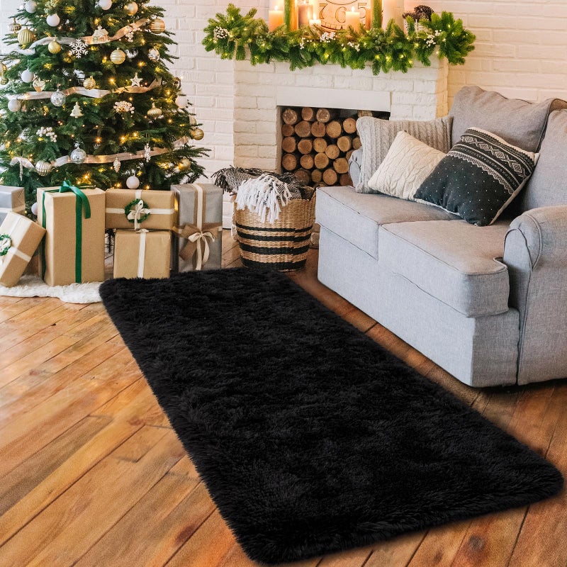 Homore Luxury Fluffy Area Brud Runner Modern Shag Rugs لغرفة المعيشة غرفة نوم ناعمة وملفقة سجاد لطيف للأطفال - Image 3