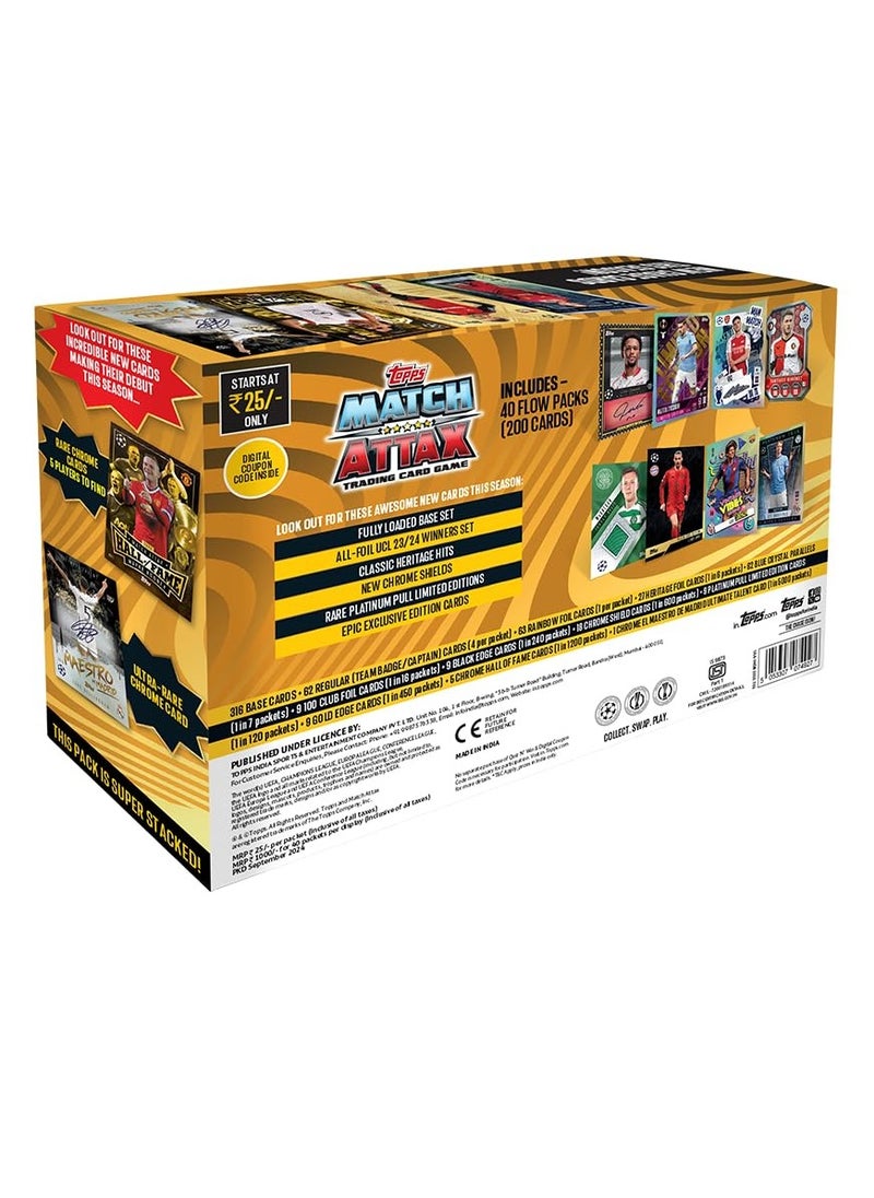 Topps - Topps UEFA Champions League Match Attax 24/25 Trading and Collectible Card Game (Flow Pack of 40) - Image 1