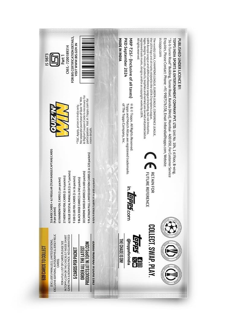 Topps - Topps UEFA Champions League Match Attax 24/25 Trading and Collectible Card Game (Flow Pack of 40) - Image 1