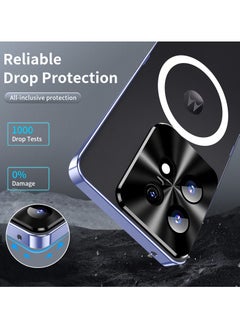 General Metal Case Compatible with Motorola Edge 50 Pro, Metal Bumper Shockproof Translucent Cover Matte PC Back Cover with Magnetic Wireless Chager Camera Lens Protection  - Image 2
