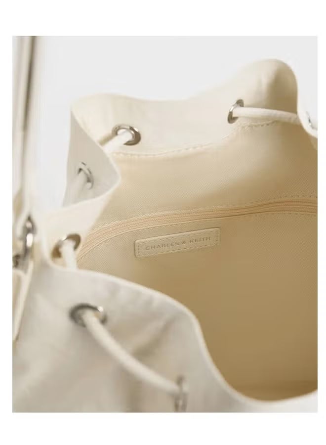 Charles & Keith Summer Shoulder Women's Bag Soft Multifunctional Shoulder Bag Milky white - Image 3