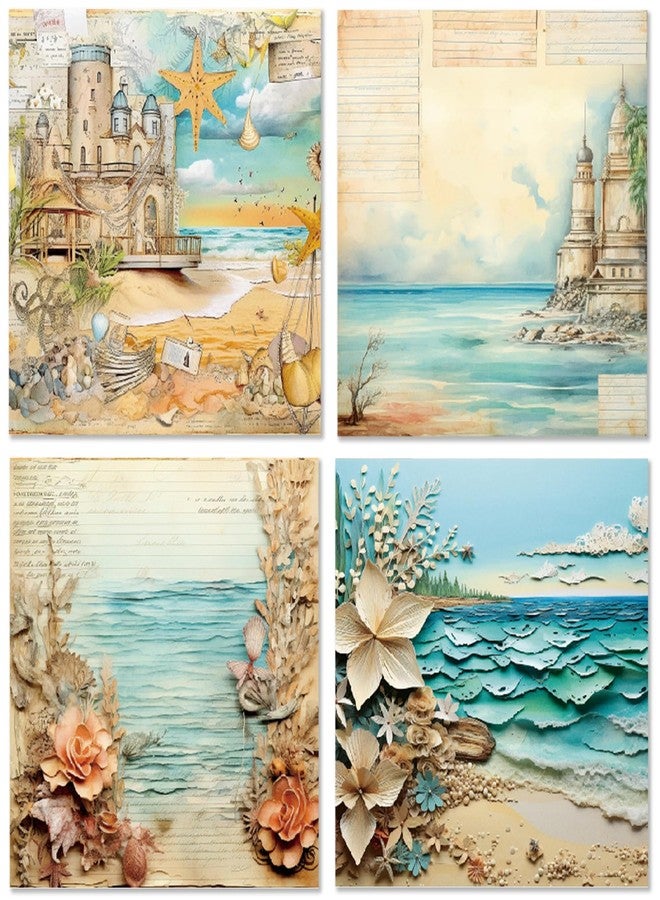 WLXTREE Beach House Scrapbook Paper Pad - 6x6 Sea Themed Travel & Vacation Collection Scrapbooking Supplies Paper for DIY Decorative Background Cardmaking Art Journaling Planner Origami Crafts - Image 5