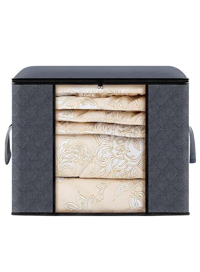 Elevea 𝟏𝟓 𝐘𝐞𝐚𝐫𝐬 𝐆𝐮𝐚𝐫𝐚𝐧𝐭𝐞𝐞 Breathable Foldable Storage Bags with Clear Window & Durable Handles for Clothes, Bedding, Comforters, Sweaters, Sarees, Shoes, Toys & Wardrobe Organization. - Image 1