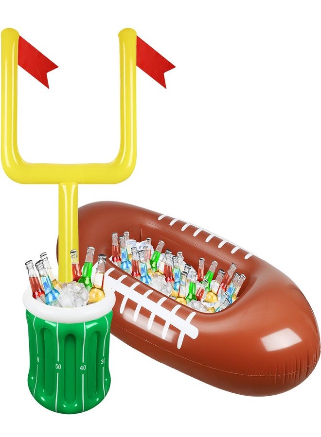 Zhanmai 2 Pcs Inflatable Football Drink Cooler Football Party Supplies Inflatable Cooler for Sports Party Favor Decorations - Image 1