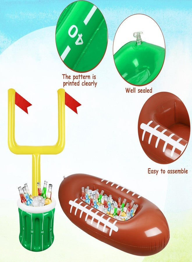 Zhanmai 2 Pcs Inflatable Football Drink Cooler Football Party Supplies Inflatable Cooler for Sports Party Favor Decorations - Image 3