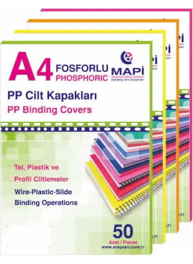 MAPi A4 Pp Opaque Cover Sand Pattern 350 Micron White 50 Pieces  - Image 1