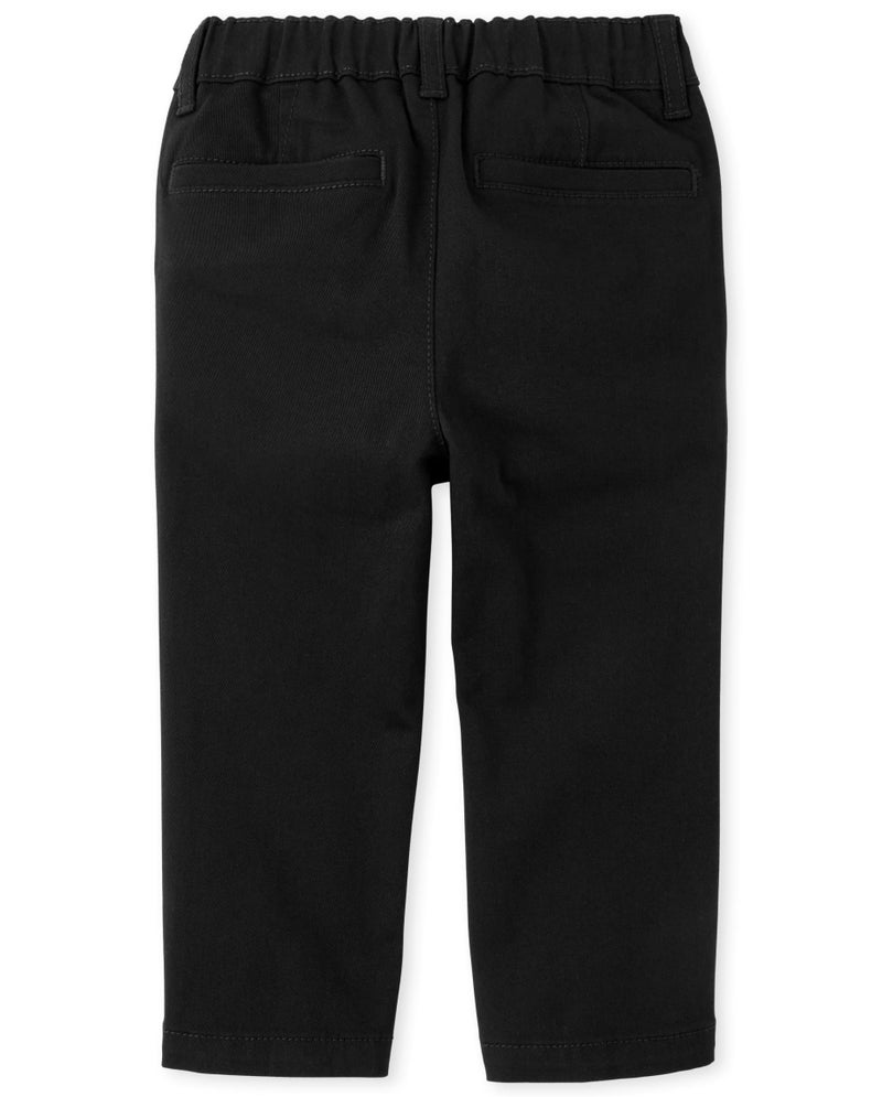 The Children's Place baby boys And Toddler Stretch Skinny Chino Pants Jeans, Black Single, 12-18 Months US - Image 4