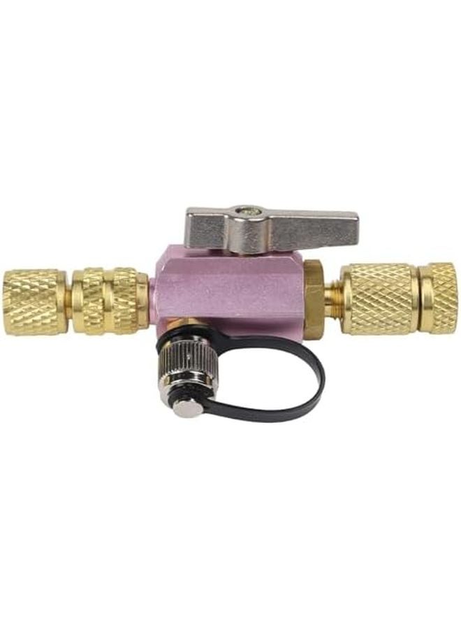 أداة إزالة نواة صمام التفريغ المتوافقة مع Brass R410A مع منفذ مقياس متكامل - Image 1