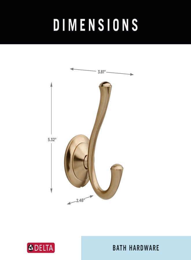 DELTA 79435-CZ 73835, Double Robe Hook, Champagne Bronze - Image 5