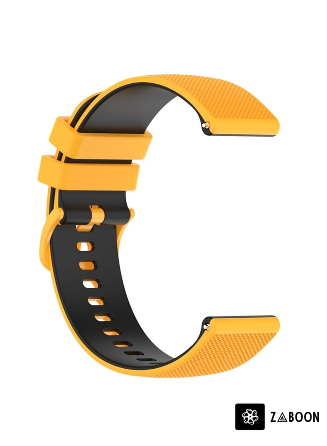 Zaboon Watch Band For Garmin Watch Band Forerunner 245 20mm Checkered Two-Color Silicone - Image 2