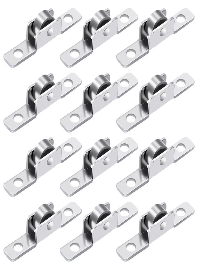 KIBBEH 12 Pack 3/8 inch Push-Pull Sliding Window Roller Metal Wheels, Universal Metal Sliding Axles Window Pulley Single Rollers Wheel Suitable for Windows, Cabinets, Doors, and Other DIY Work - Image 1