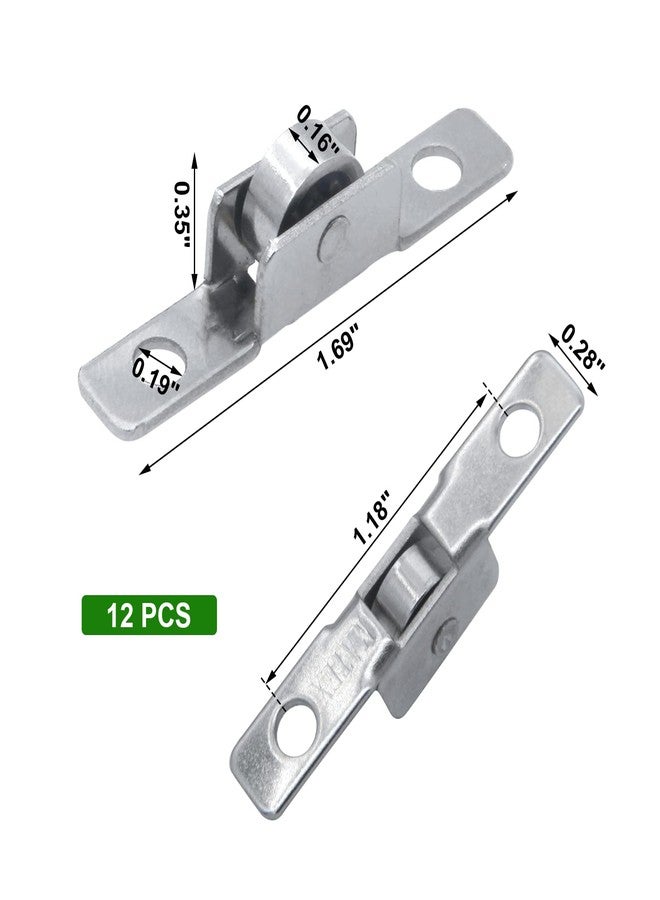 KIBBEH 12 Pack 3/8 inch Push-Pull Sliding Window Roller Metal Wheels, Universal Metal Sliding Axles Window Pulley Single Rollers Wheel Suitable for Windows, Cabinets, Doors, and Other DIY Work - Image 2