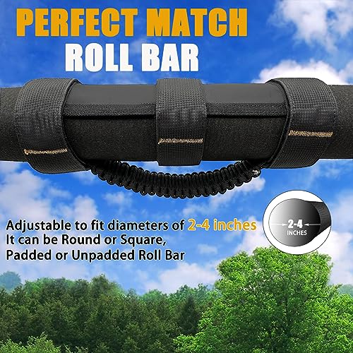 KKIKK Jeep Roll Bar Grab Handles, 4 Pack Paraocrd Jeep Handles Grab for Wrangler JK YJ TJ JL & Gladiator JT 2021 2022 2023 2024 Modle, Wrangler Hardware Handles (Black) - Image 4
