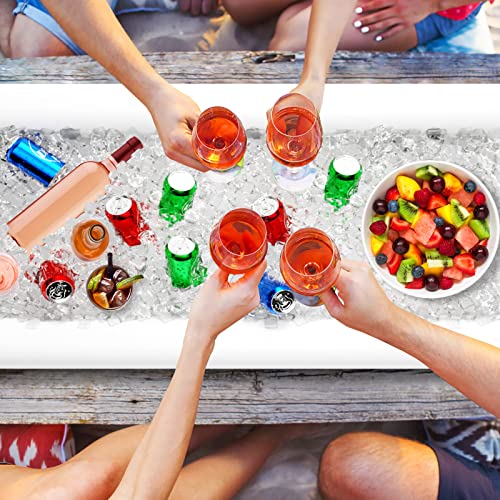 Jasonwell Inflatable Serving Bars Ice Buffet Salad Serving Trays Food Drink Holder Cooler Containers Indoor Outdoor BBQ Picnic Pool Party Supplies Luau Cooler w Drain Plug - Image 3