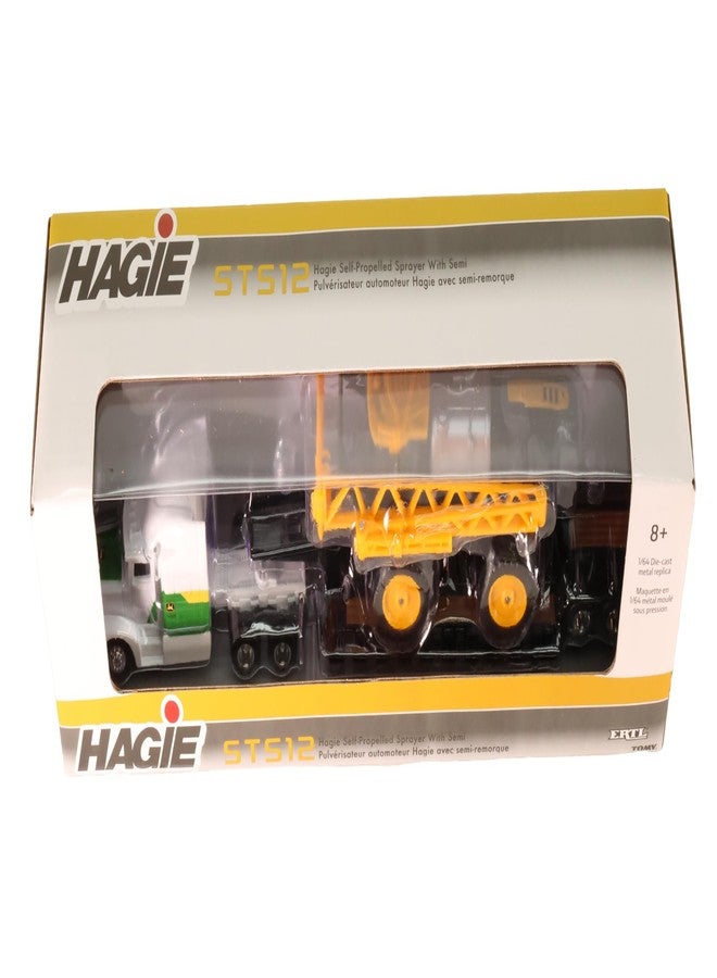 John Deere 1/64 Scale Semi with Lowboy Trailer and Hagie STS12 Sprayer - Diecast Metal Replica Play - Children's Toy - Ages 8 Years + - Image 5