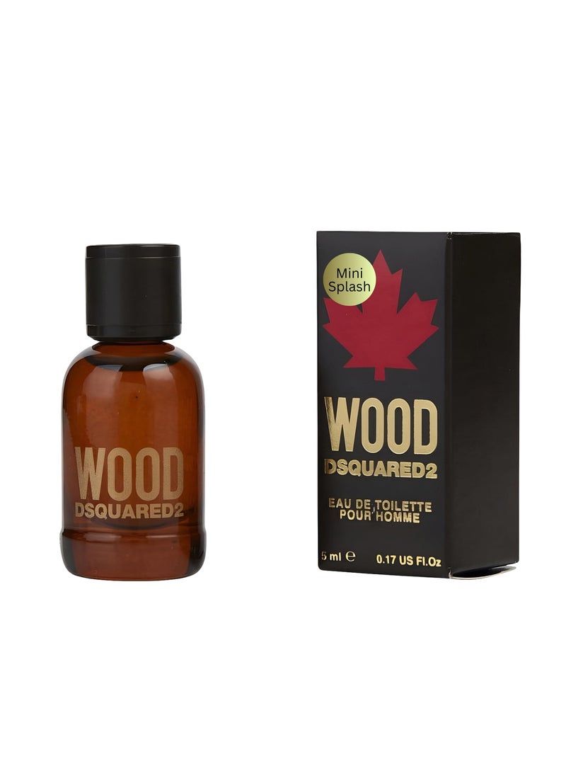 DSQUARED2 - DSQUARED2 WOOD Pour Homme Perfume for Men Mini EDT 017 Ounce - Image 1