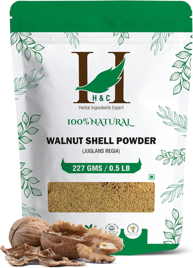 H&C 100% Natural Walnut Shell Powder for Scrub Formulation 227gms (1/2 LB) - Image 1