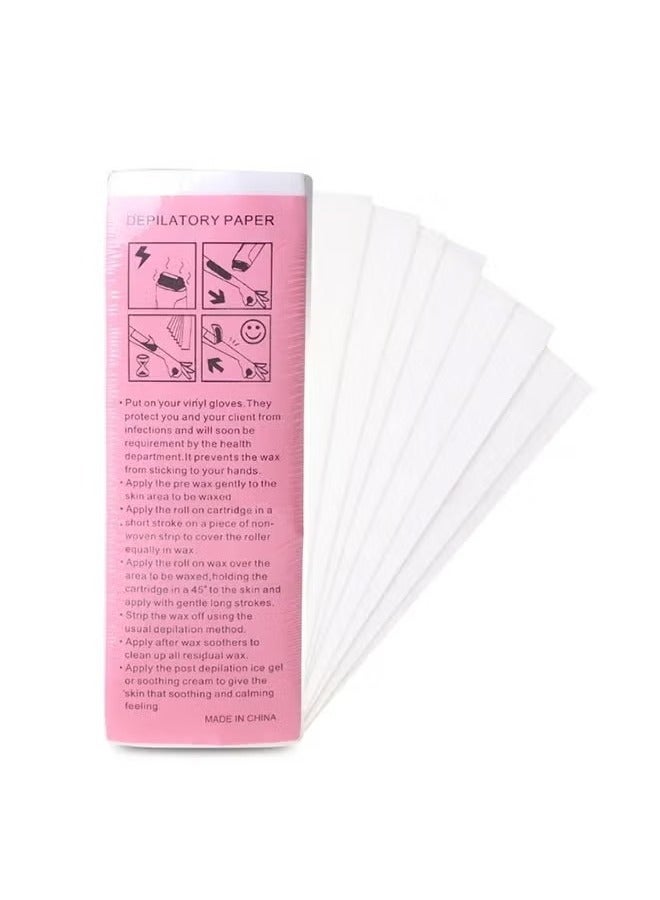 100pcs White Wax Paper Hair Removal Kit