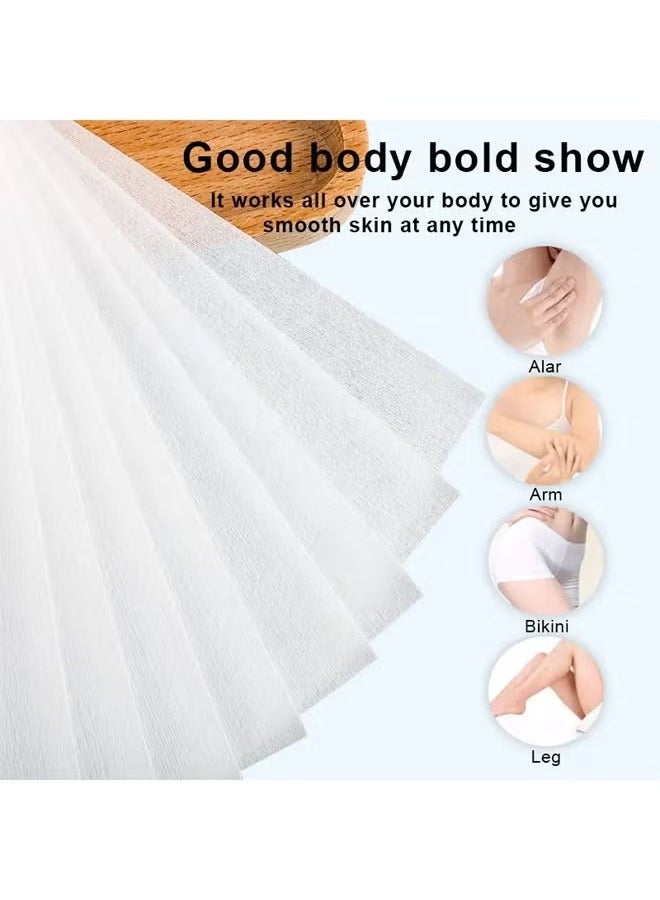 100pcs White Wax Paper Hair Removal Kit