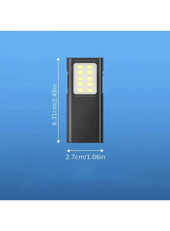 مصباح يدوي من نوع USB-C LED بعدد قطع 2، مزود بـ4 أنماط، مصباح تخييم مدمج، ضوء جيب حر اليدين - Image 3