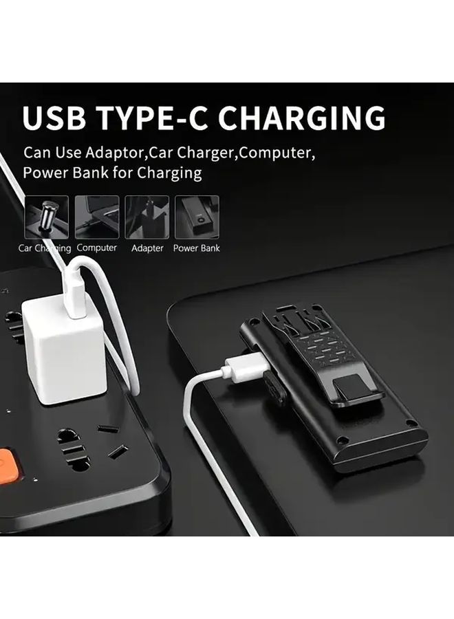 مصباح يدوي من نوع USB-C LED بعدد قطع 2، مزود بـ4 أنماط، مصباح تخييم مدمج، ضوء جيب حر اليدين - Image 2